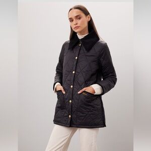 Barbour Women's Black Quilted Jacket, size 12